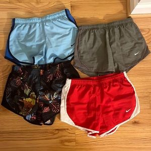 4 Nike Girls Running Shorts Pack
